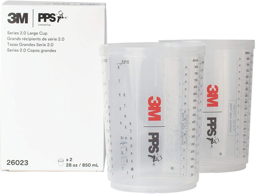 3M PPS 2.0 Spray Gun Cups, 26023, Large, 28 oz 2/Box