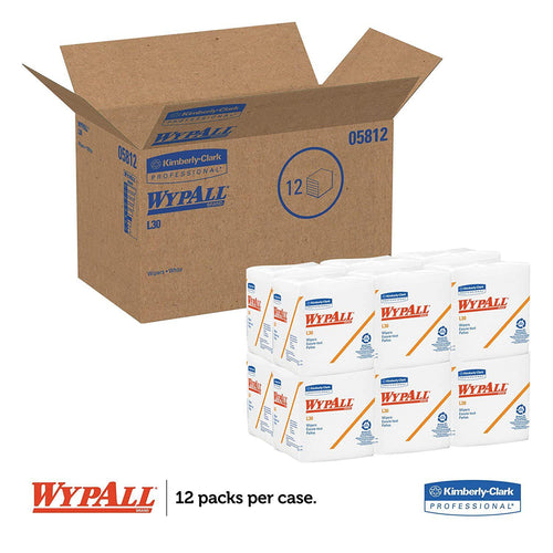 WypAll 05812 L30 Wipes. 12 Packs / Case, 90 Towels / Pack (Sold Per Case)