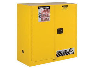 Sure-Grip® EX 30-gal.capacity Flammable Cabinet w/ 2 Doors Flammable Cabinet & 1 Shelf  - Yellow