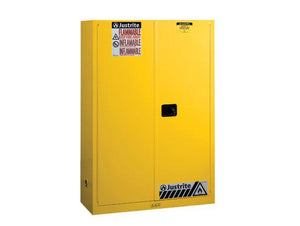 Justrite- Sure-Grip® EX 45-Gallon Flammable Safety Cabinet w/ 2 Doors & 2 Shelves ( Manual Close)