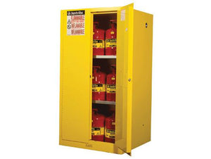 Sure-Grip® EX 60-gal.capacity Flammable Safety Cabinet w/ 2 Manual Close Doors & 2 Shelves - Yellow