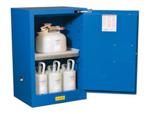 Load image into Gallery viewer, Sure-Grip® EX Compac 12-gal.capacity Hazardous Material Cabinet w/ 1 Shelf &amp; 1 Self-Close Door - Royal Blue