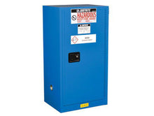 Load image into Gallery viewer, Justrite™ Sure-Grip® EX Compac Hazardous Mat. Safety Cab., 15 Gal, 1 shelf 1 s/c dr Royal Blue