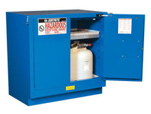 Load image into Gallery viewer, Justrite™ Sure-Grip® EX Undercounter Hazardous Mat. Safety Cab, 22G, 1 shelf, 2 s/c doors, Royal Blue