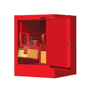 Sure-Grip® EX 4-gal.capacity Countertop Flammable Safety Cabinet w/ 1 Shelf & 1 Self-Close Door - Red