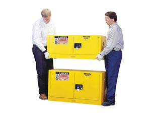 Sure-Grip® EX 12-gal.capacity Piggyback Flammable Safety Cabinet w/ 2 Manual Close - Yellow