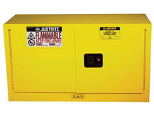 Load image into Gallery viewer, Sure-Grip® EX 17-gal.capacity Piggyback Flammable Safety Cabinet w/ 1 Shelf &amp; 2 Self-Close Doors - Yellow