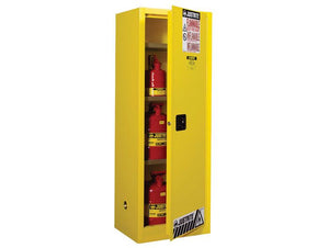 Sure-Grip® EX Slimline 22-gal.capacity Flammable Safety Cabinet w/ 3 Shelves & 1 Manual Close Door - Yellow