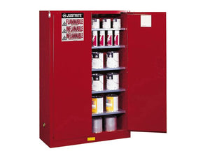 Sure-Grip® EX 40-gal. capacity Flammable storage Cabinet w/ 2 Doors-Self Close & 3 Shelves - Red