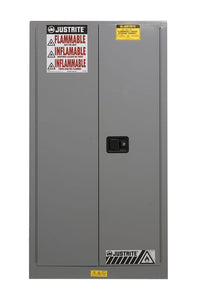 Sure-Grip® EX 60-gal.capacity Flammable Cabinet w/ 2 Shelves & 2 Self-Close Doors - Gray