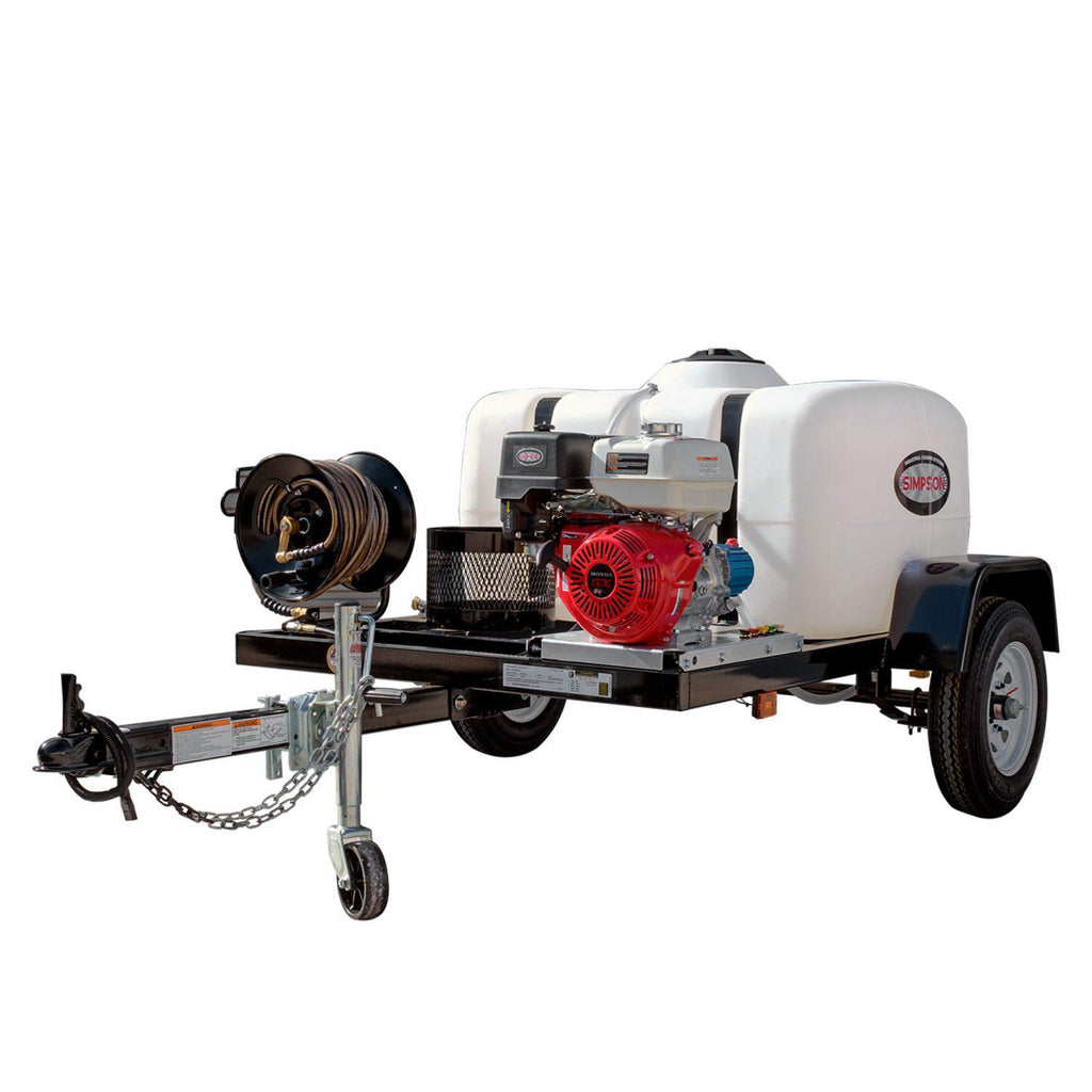 4200 PSI @ 4.0 GPM  Cold Water Direct Drive Gas Pressure Washer Trailer by SIMPSON (HONDA® GX390 engine) (49-State)