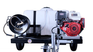 4200 PSI @ 4.0 GPM Cold Water Direct Drive Gas Pressure Washer Trailer by SIMPSON (HONDA® GX390 engine with electric start) (49-State)