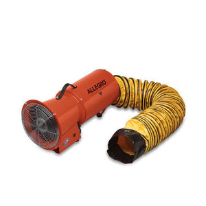 Allegro 8" Axial AC Metal Blower w/ Canister & 25' Ducting, 220V/50 Hz