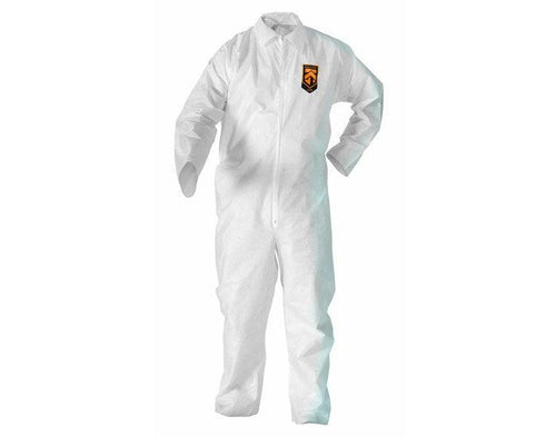 Kimberly Clark Kleenguard A20 Breathable Particle Protection Coveralls - Zipper Front - White - 2X - 24 Each Case