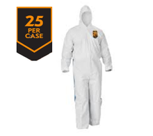 Load image into Gallery viewer, Kimberly Clark Kleenguard A40 Liquid &amp; Particle Protection Apparel Coveralls - Zipper Front, Elastic Wrists, Ankles &amp; Hood - 3XL - 25 Each Case