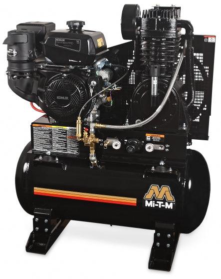 Mi-T-M Two Stage Gasoline Stationary Air Compressor - 29.0 CFM - 175 P