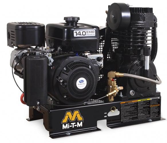 Mi-T-M Base Mount Two Stage Gasoline Air Compressors - 29.0 CFM - 175 PSI - Mi-T-M OHV