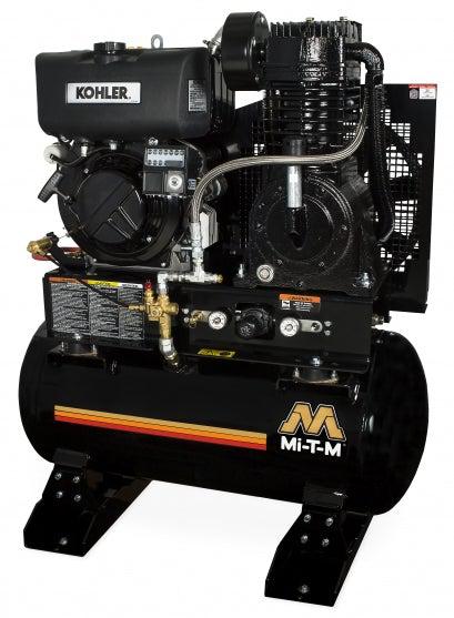 Mi-T-M Two Stage Diesel Stationary Air Compressors - 29.0 CFM - 175 PSI - 30 gal