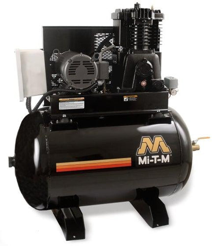 Mi-T-M Two Stage Electric Stationary Air Compressors - 23.5 CFM - 175 PSI - 7.5 HP - 80 gal