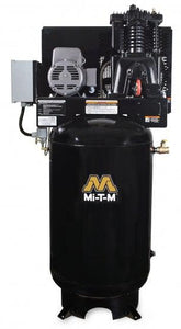 Mi-T-M Two Stage Electric Stationary Air Compressors - 18.0 CFM - 175 PSI - 5 HP - 80 gal
