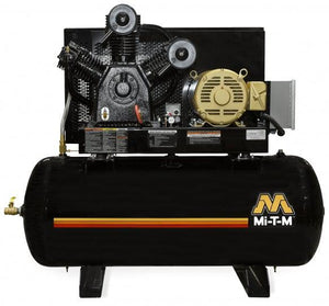 Mi-T-M Two Stage Electric Stationary Air Compressors - 46.5 CFM - 175 PSI - 15 HP - 120 gal