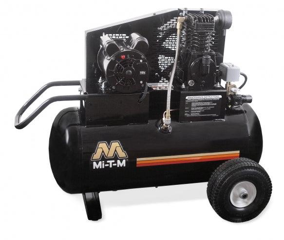 Mi-T-M Single Stage Electric Portable Air Compressors 7.3 CFM- 90 PSI - 20 gal