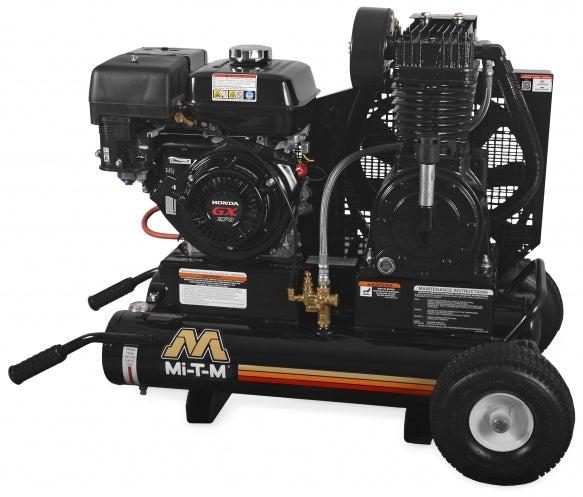 Mi-T-M 17.2 CFM @ 175 PSI  270cc Honda GX270 OHV Two Stage Cast Iron 8-gallon Gasoline Air Compressor - (49-State)