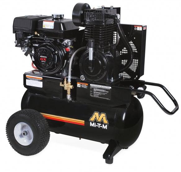 Mi-T-M Two Stage Gasoline Portable Air Compressor 17.2 CFM- 175 PSI - 20 gal