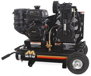 Mi-T-M 17.2 CFM @ 175 PSI 277cc Kohler CH395 OHV Two Stage Cast Iron 8-gallon Gasoline Air Compressor