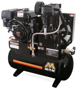 Mi-T-M Two Stage Gasoline Stationary Air Compressor -17.2 CFM - 175 PSI - 20 gal -  - (49-State)