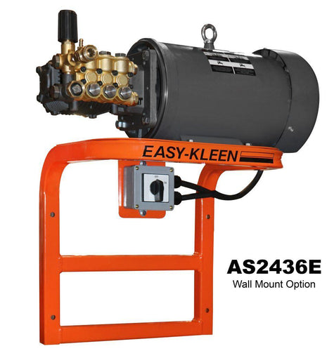 Easy-Kleen Commercial 2400 PSI @ 3.6 GPM Triplex Plunger Pump 5hp 220V Single Phase Cold Electric Pressure Washer - Auto Start-Stop