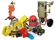 Load image into Gallery viewer, Clemco 23909 3 Cubic Foot Blast Machine Packages with 1-1/4” piping 16” diameter - Auto Quantum Valve with Abrasive Cut off Switch - SaFety Gear