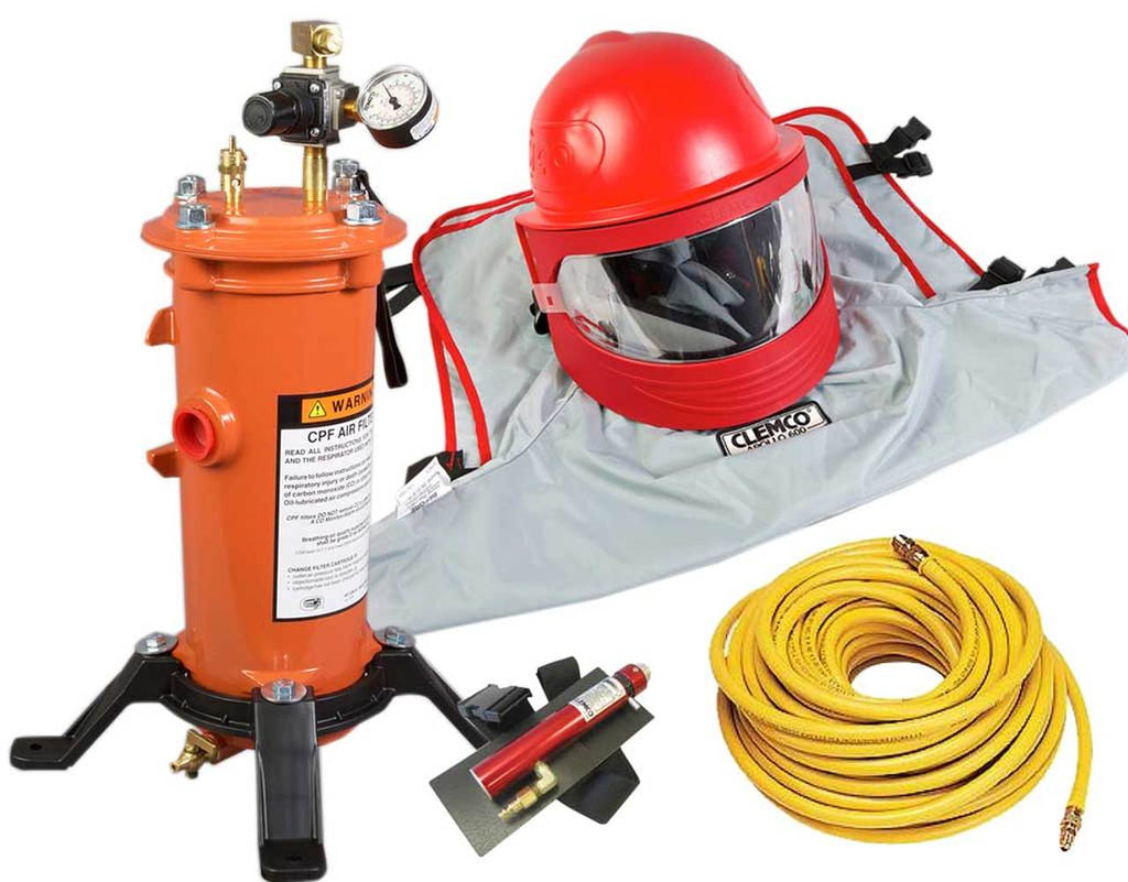 Clemco 24215 Apollo 600 HP w/ 50 ft. Respirator Hose,  CPF-20 Air Filter & Climate-Control Tube (CCT)