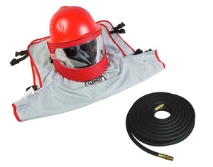 Clemco Apollo 600 LP Respirator w/ Web Suspension & 50-foot respirator Hose