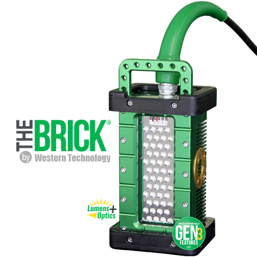 Western Technology - A-Model - The BRICK® EP 48 LED Lighthead w/ 100 ft. 16/6 SOOW Cable & Non-EXP Proof Power Box w/ 5-15P Plug