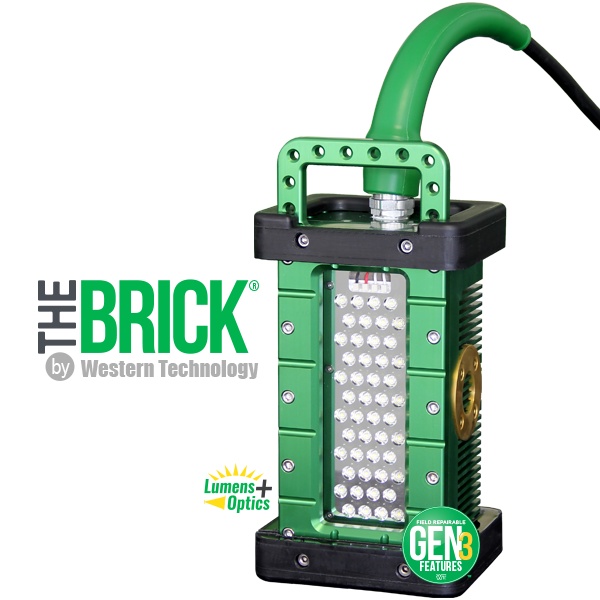 Western Technology - A-Model - The BRICK® EP 48 LED Lighthead w/ 50 ft. 16/6 SOOW Cable & Non-EXP Proof Power Box w/ 5-15P Plug