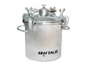 Binks 183G 2 Gallons ASME Galvanized Carbon Steel Pressure Tank - No Regulator & No Agitator