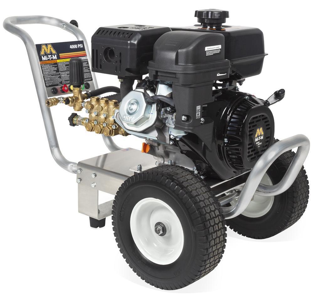 Mi-T-M 4000 PSI @ 4.0 GPM Direct Drive General Pump Cold Water Pressure Washer Power Washer - Cart, General Pump, Direct Drive