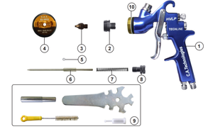 C.A Technologies Techline T3 HVLP Gravity Feed Spray Guns