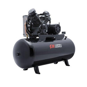 Campbell Hausfeld 120 Gallon 2 Stage - 3 Phase Horizontal Compressor - 10 HP
