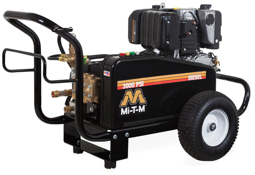 Mi-T-M CW Premium Series 3000 PSI @ 3.9 GPM 9.1 HP Kohler KD440 OHV Diesel General Pump Belt Drive Cold Water Pressure Washer Power Washer - (electric start, General Pump, Belt Drive, Kohler Engine