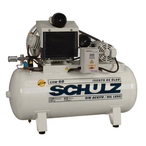 Schulz of America  15120HW60-3 120 PSI Two-Stage Oil-Less Horizontal Air Compressor