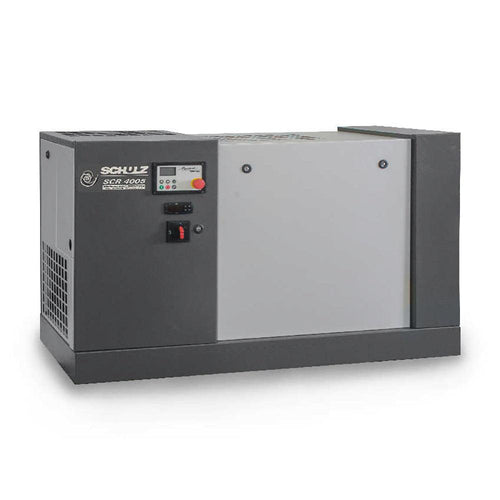 Schulz of America SCR 4005 AD 116 PSI @ 12.5 CFM 230V Single Phase Cabinetized Scroll Compressor - Base Mounted w/ Fan Cooled Aftercooler (PLC Controlled)