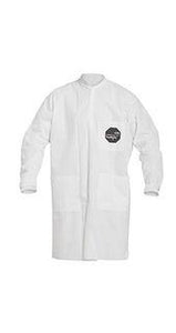 DuPont™ ProShield® 10 Labcoat - Knit Collar and Cuff - Frontsnap Closure - Serged Seams - White - 2X - 30/Pack