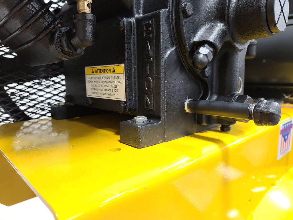 EMAX 7.5 HP 208-230V 1-Phase 80 gal.  Vertical Stationary Electric Air Compressor w/ Air Silencer & Pressure Lube Pump