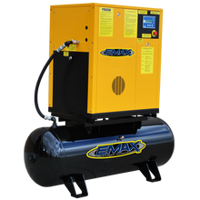 Load image into Gallery viewer, EMAX Industrial Plus 10HP 208/230/460V - 3 Phase Rotary Screw Air Compressor - Mounted on 80 gal. Tank (no dryer)