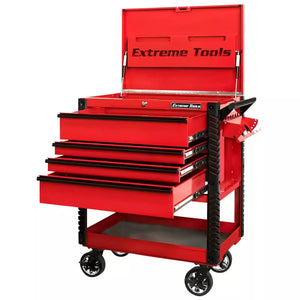 Extreme Tools® EX Series 33" 4 Drawer Deluxe Tool Cart w/ Bumpers