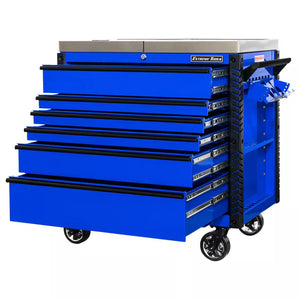Extreme Tools® EX Series 41" 6 Drawer Stainless Steel Sliding Top Tool Cart with Bumpers