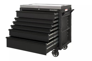 Extreme Tools® EX Series 41" 6 Drawer Stainless Steel Sliding Top Tool Cart with Bumpers