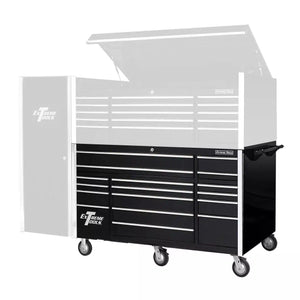 Extreme Tools® EX Series 72"W x 30"D 17 Drawer Professional Triple Bank Roller Cabinets